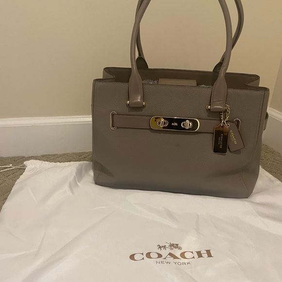 Coach pewter leather satchel - Picture 1 of 16